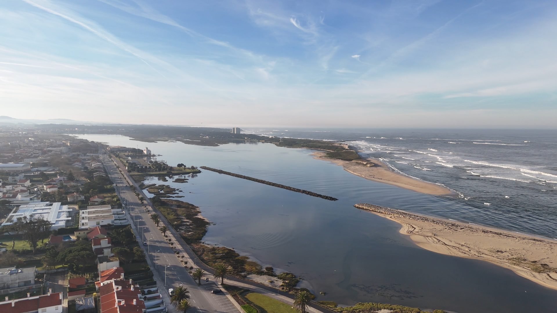 Where the river meets the Atlantic near Esposende